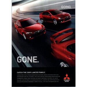 2009 Mitsubishi Lancer Family Vintage Print Ad Going Going Gone Wall Art